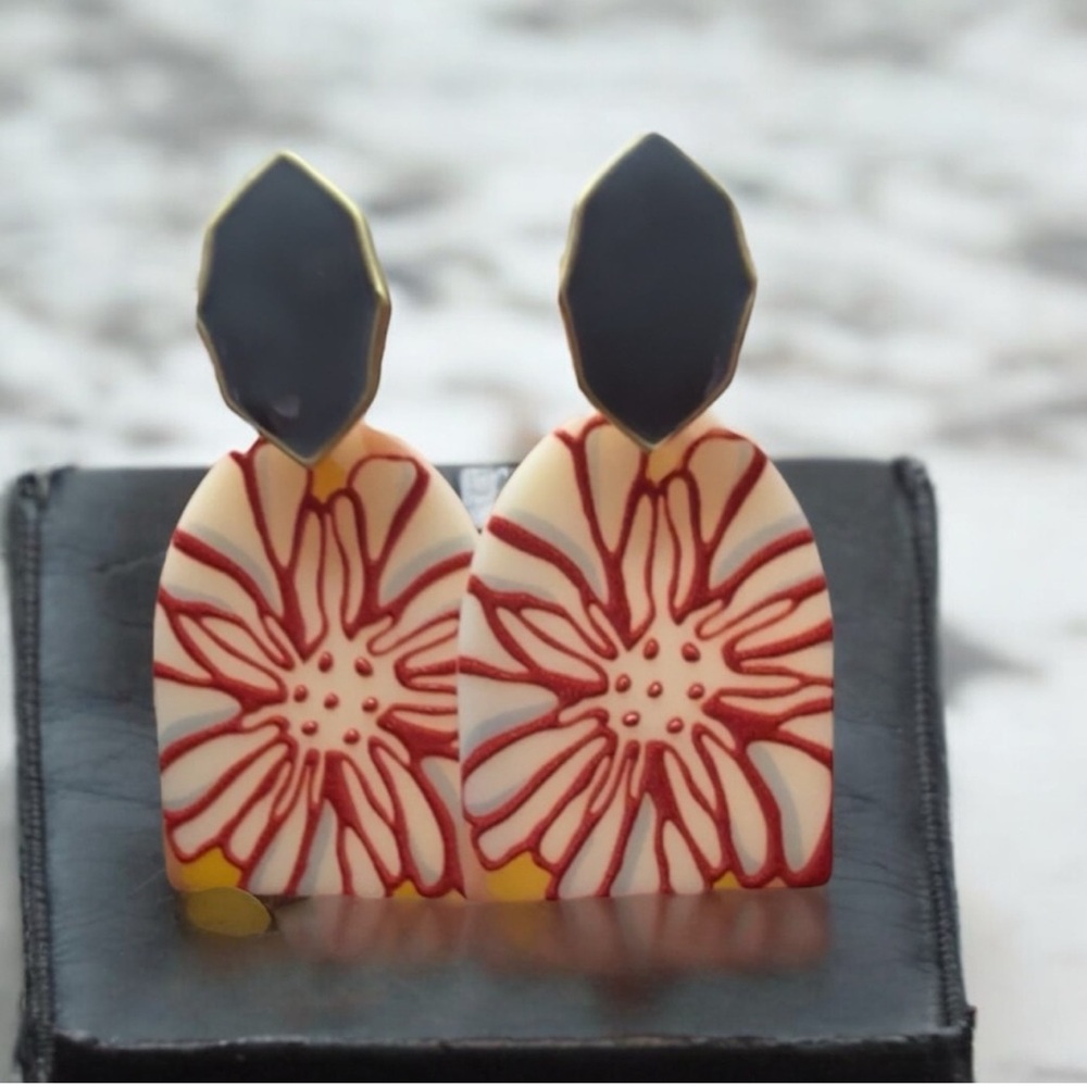 Handmade Floral Burst Earrings